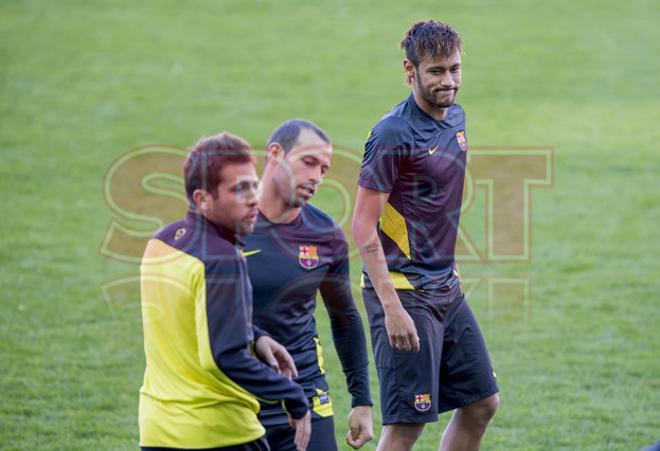 Las mejores imágenes del Barça en el entrenamiento del Calderón