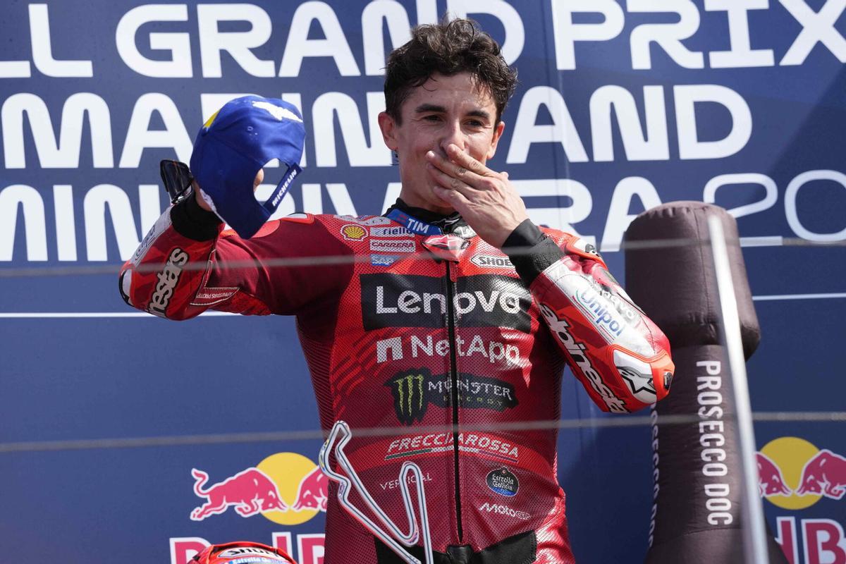 Marc Márquez celebra su victoria