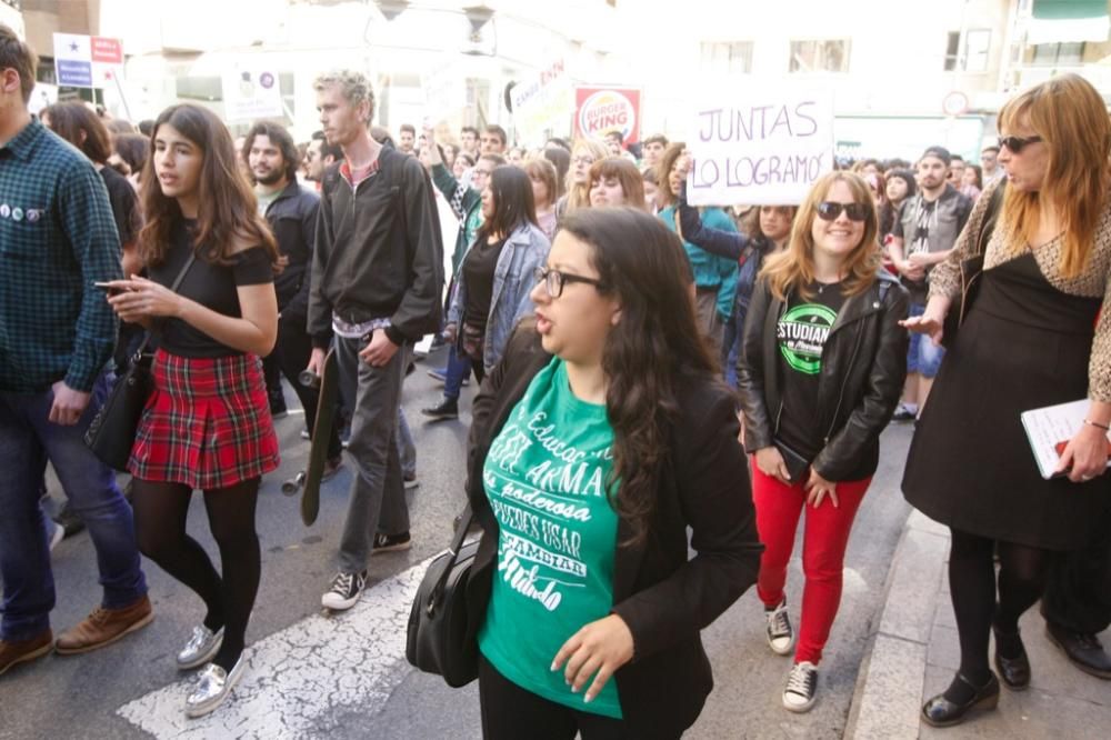Manifestación en Murcia contra la Lomce