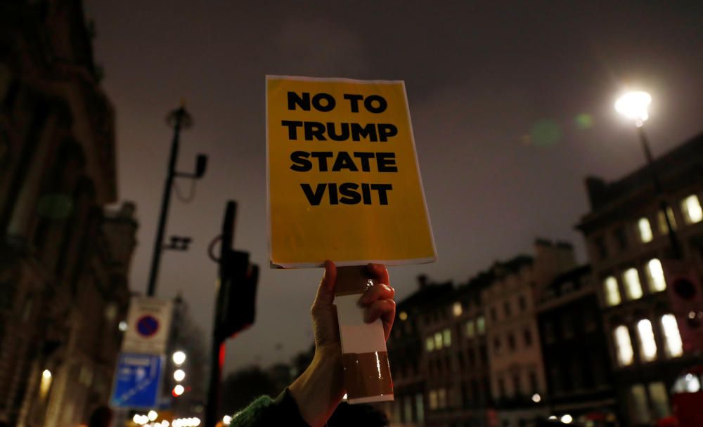 Protestas en Londres contra el veto de Trump