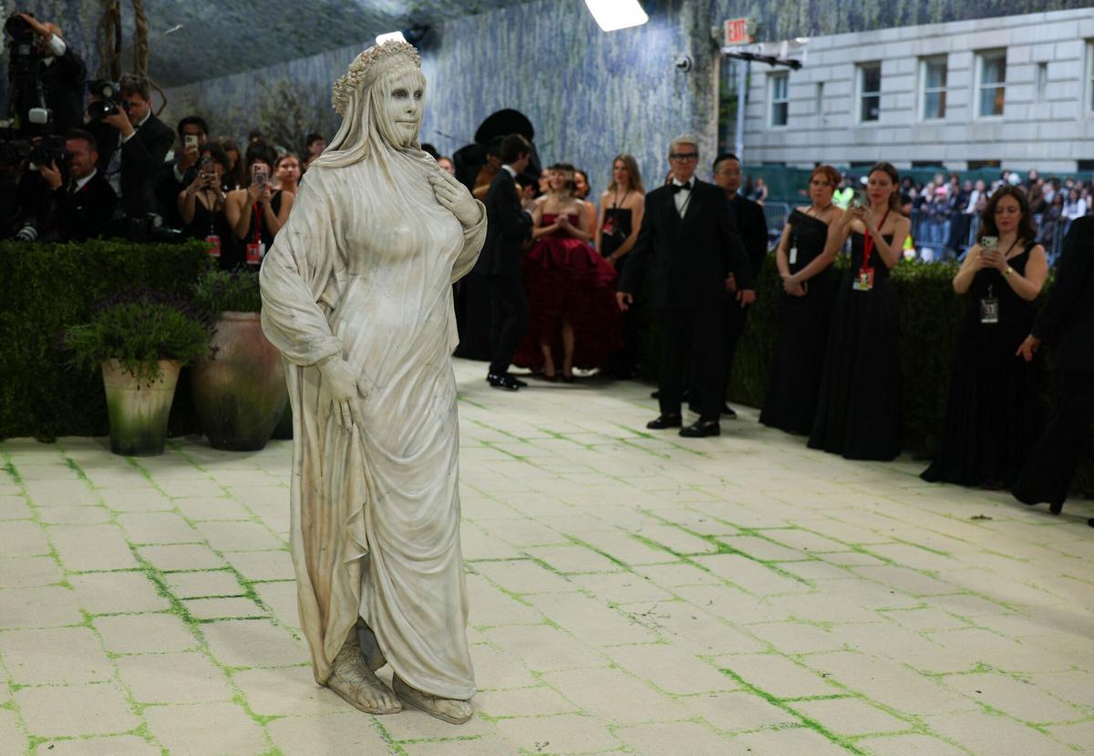 German model Heidi Klum arrives for the 2026 Met Gala celebrating "Costume Art" at the Metropolitan Museum of Art, in New York, on May 4, 2026. (Photo by ANGELA WEISS / AFP)