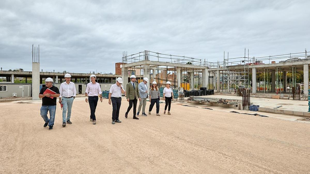 Visita a las obras del Gandia Arena, el jueves.