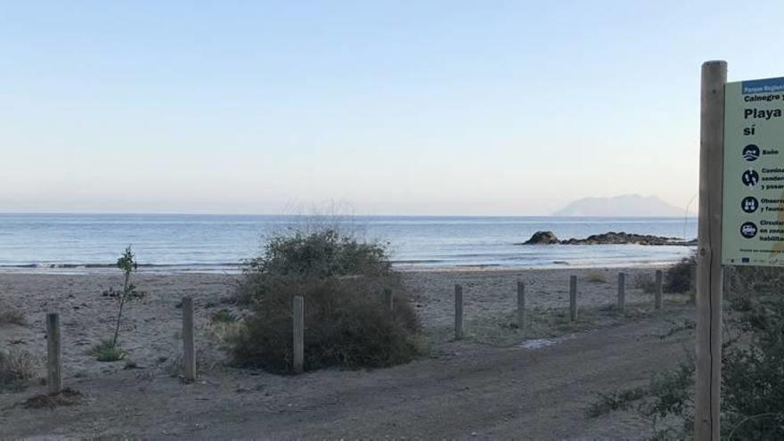 Una de las playas situadas dentro del parque natural de Cabo Cope y Calnegre.