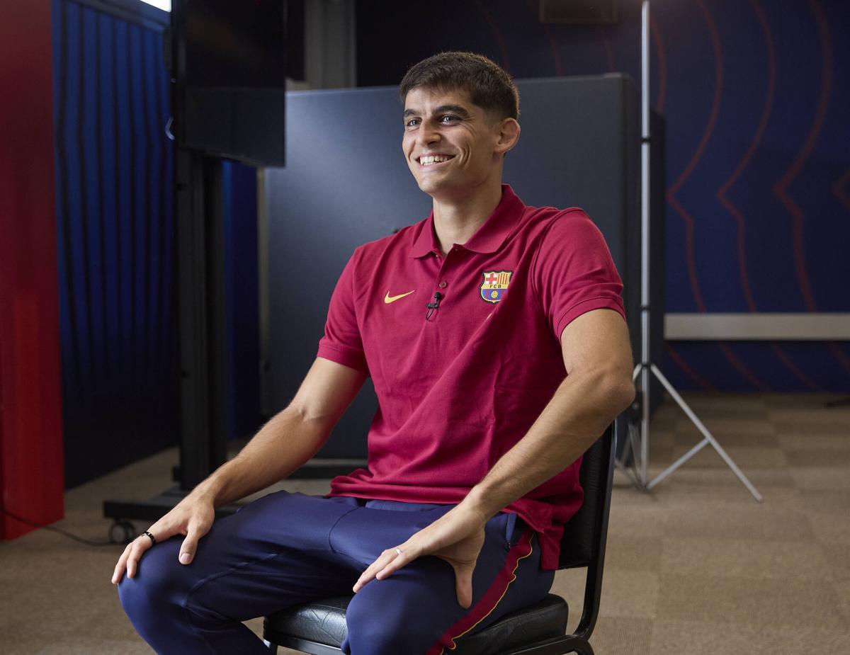 Entrevista a Gerard Martín jugador del FC Barcelona Foto: Dani Barbeito Ciutat Esportiva Joan Gamper