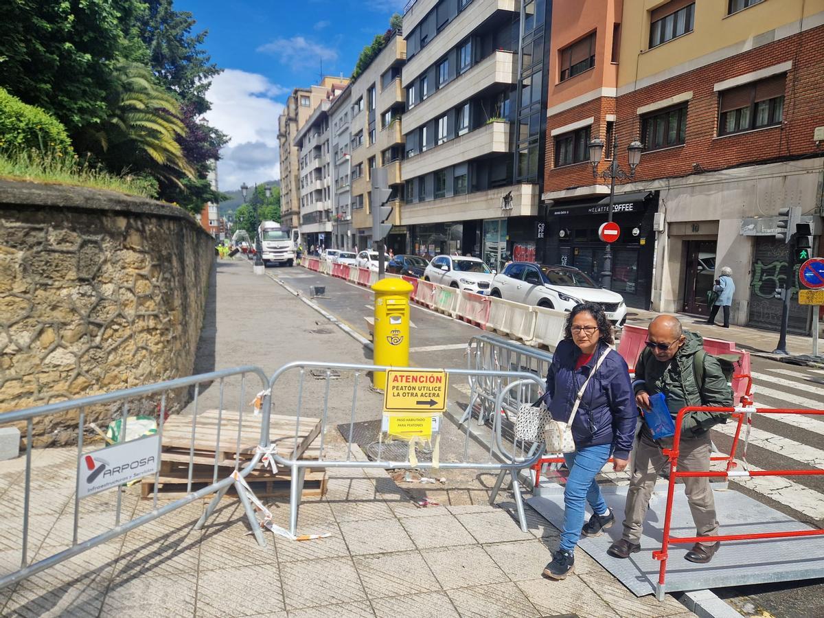 Las obras en la calle Santa Susana.