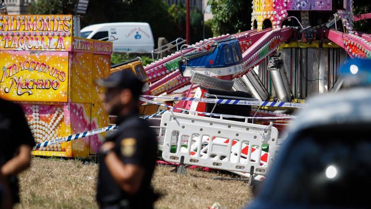 Accidente mortal durante las fiestas de Matamá, en Vigo, en el que falleció Iván Castro Hervella.