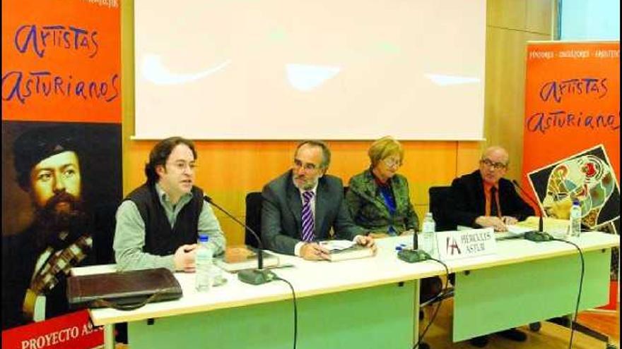 Luis Feás, Nicolás S. Egido, Mari Cruz Morales e Ignacio San Marcos, en la presentación en el Colegio de Arquitectos.