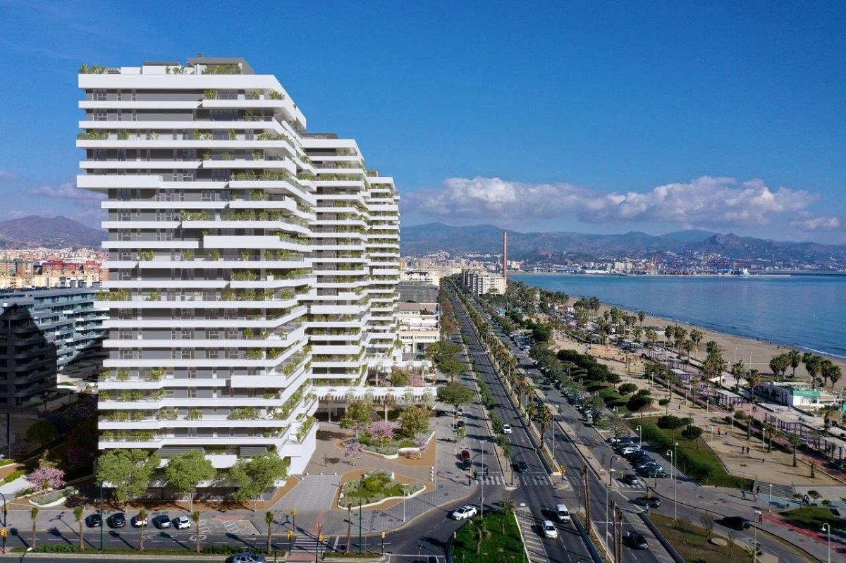 Las Málaga Towers, en el paseo marítimo de Poniente, en Málaga capital.