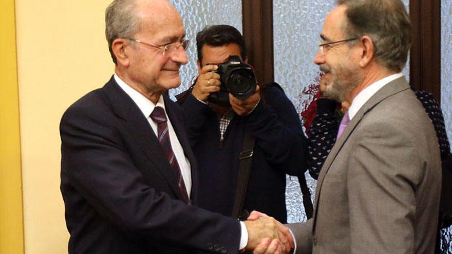 El alcalde y el consejero, en la reunión del jueves.