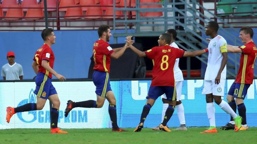 España arrolla a Níger en el Mundial Sub 17 con dos goles del valenciano Abel Ruiz