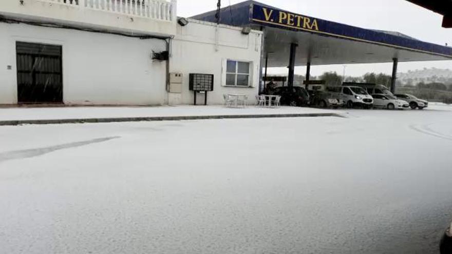 Granizo en Venta la Petra, en Lorca