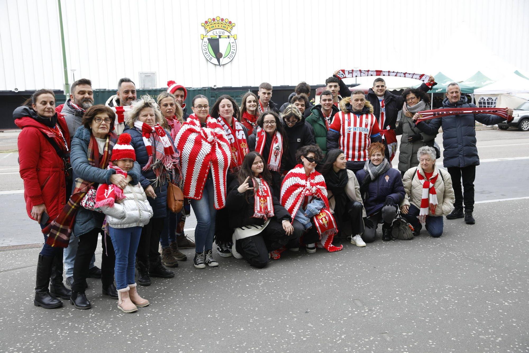 LA PREVIA DEL SPORTING EN IMÁGENES: la Mareona se hace notar en Burgos