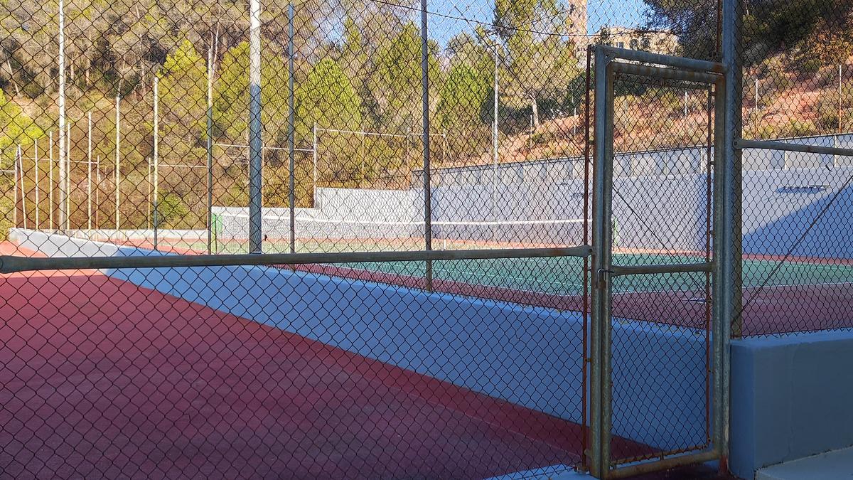 Una imatge de les pistes de tennis actuals, que es transformaran