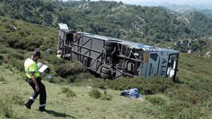 Se despeña un autobús con niños que iba a los Lagos de Covadonga