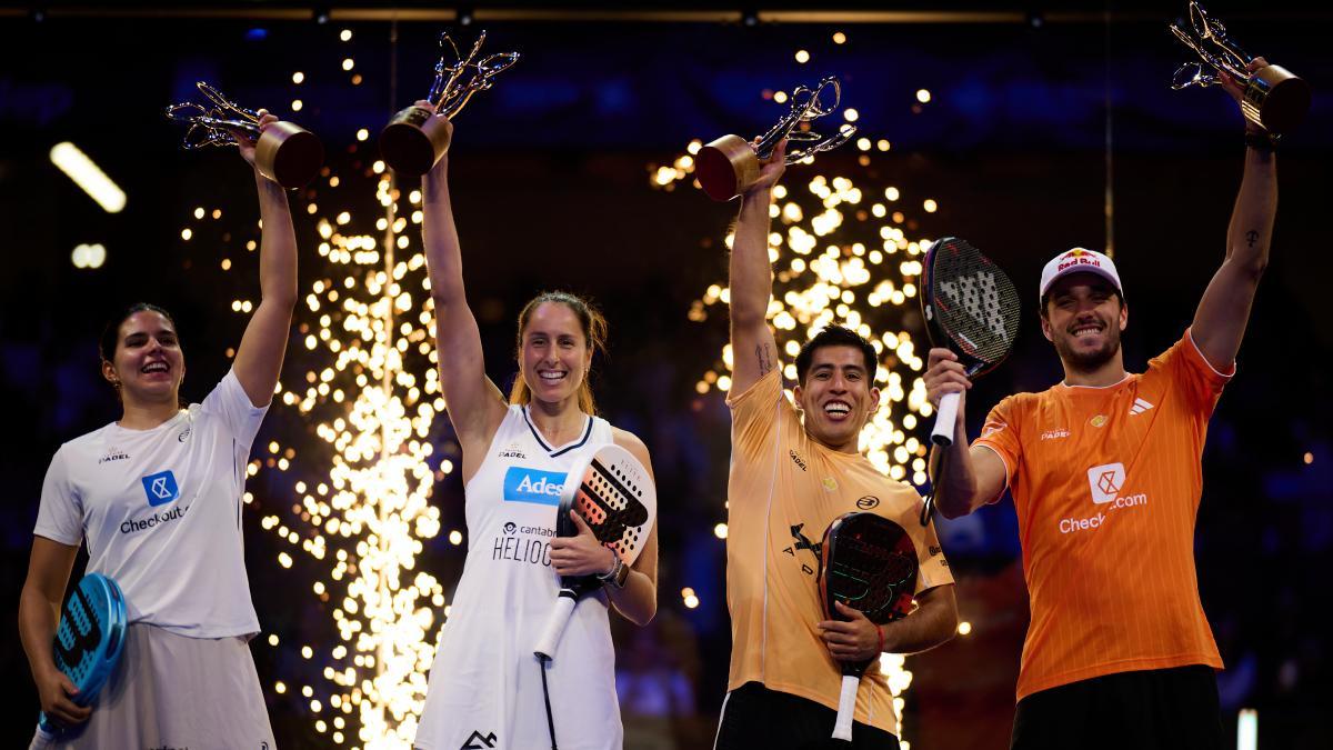 Los campeones del P2 de Gijón con sus trofeos