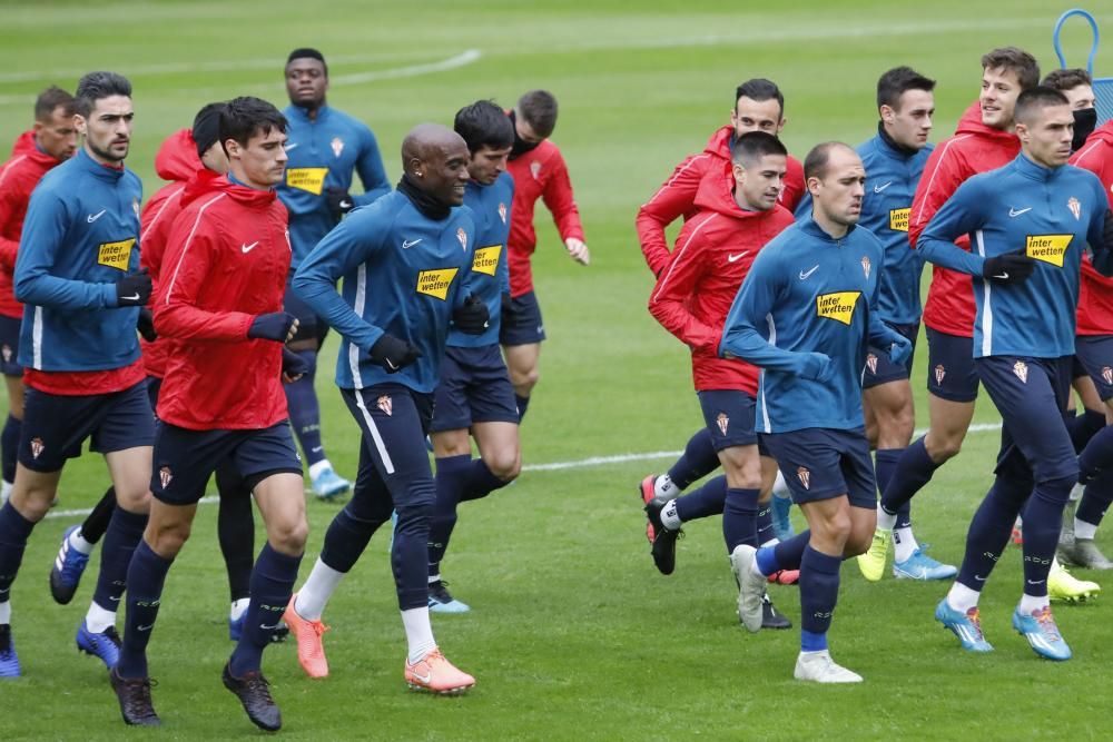 Entrenamiento del Sporting en Mareo.