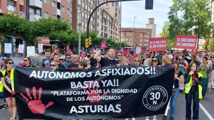 VÍDEO: Manifestación de autónomos de Asturias en Gijón