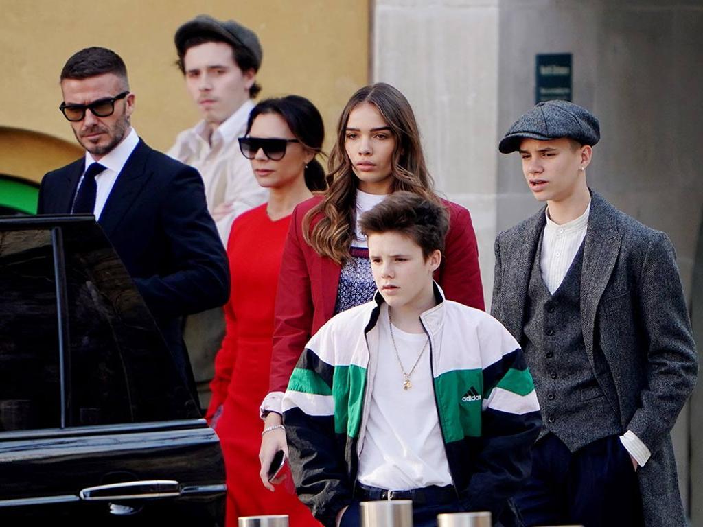 Hana Cross con la familia Beckham