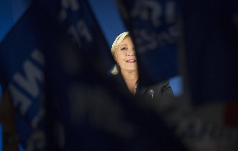 Marine Le Pen celebra el resultado electoral