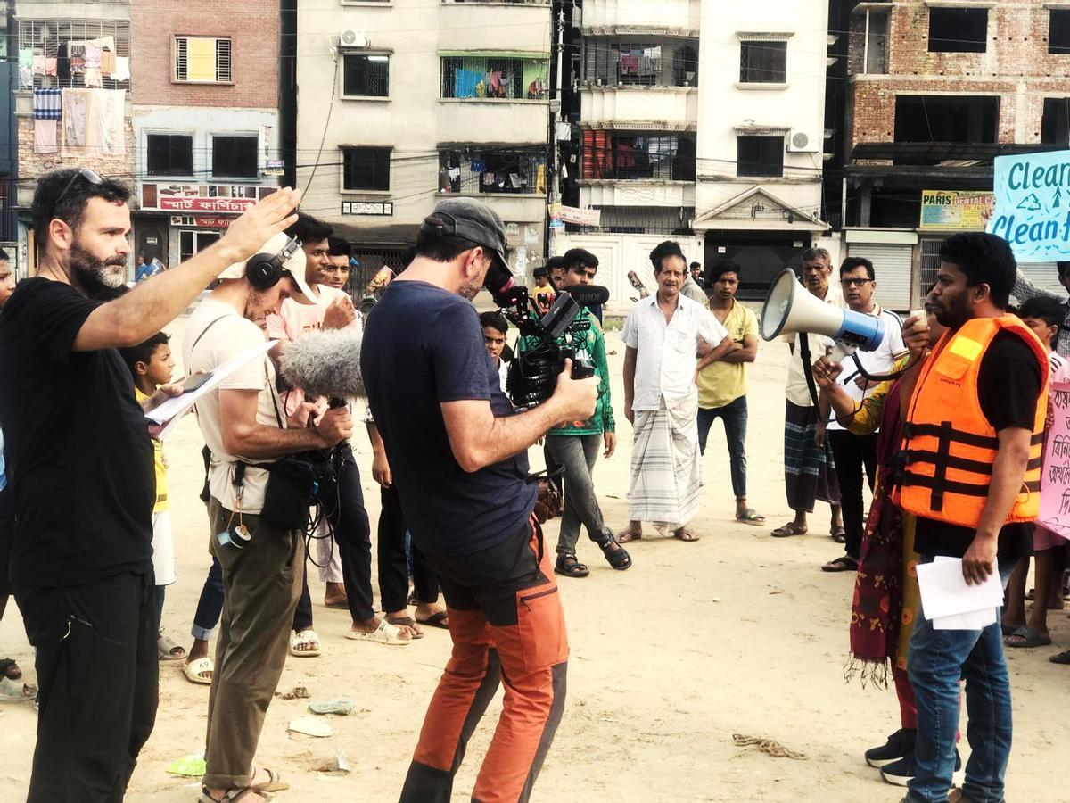 Un momento del rodaje de 'Black Water'