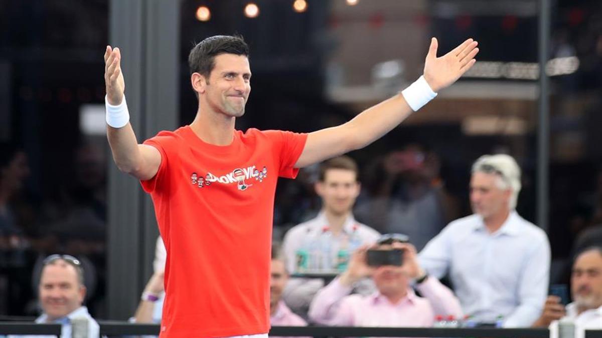 Novak Djokovic, en el torneo de exhibición