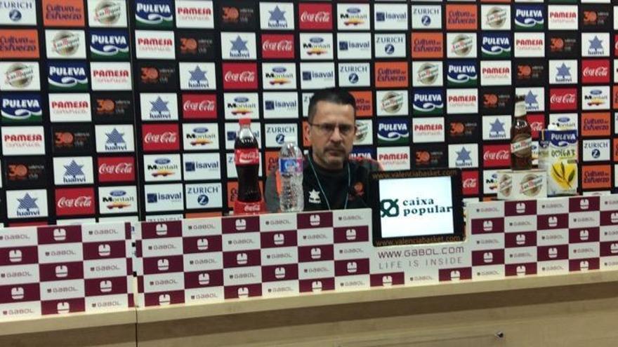 Pedro Martínez, en la rueda de prensa previa a la Copa del Rey.