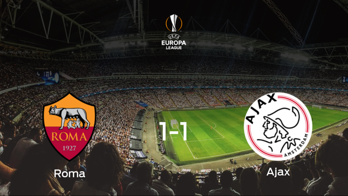 La AS Roma pasa a la siguiente fase de la Europa League después de empatar a uno frente al Ajax