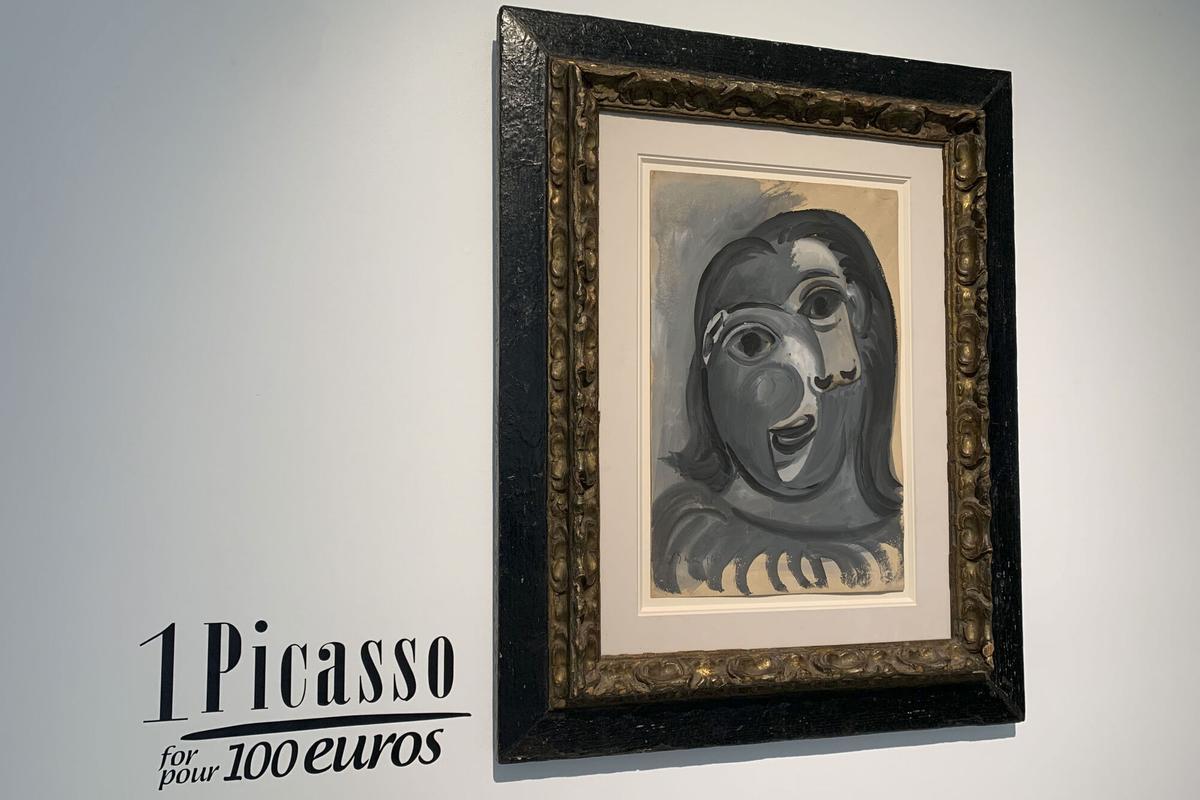 Imagen de la obra sorteada, 'Tête de femme' (1941).