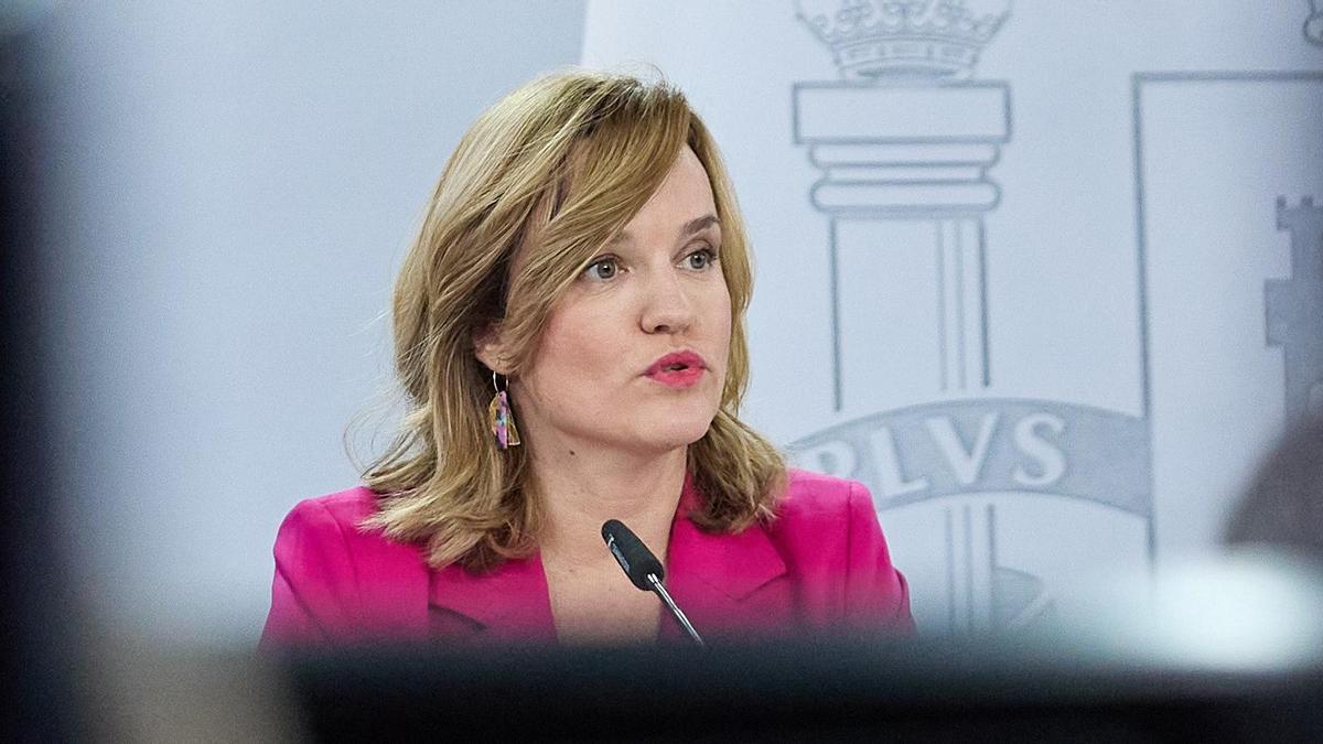 La ministra de Educación y Formación Profesional, Pilar Alegría