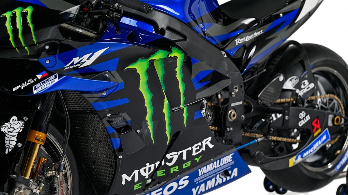 Detalle del lateral de la moto