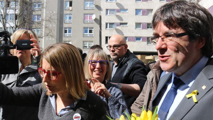 Els diputats de JxCat Carles Puigdemont i Elsa Artadi a Berlín, aquest mes d&#039;abril