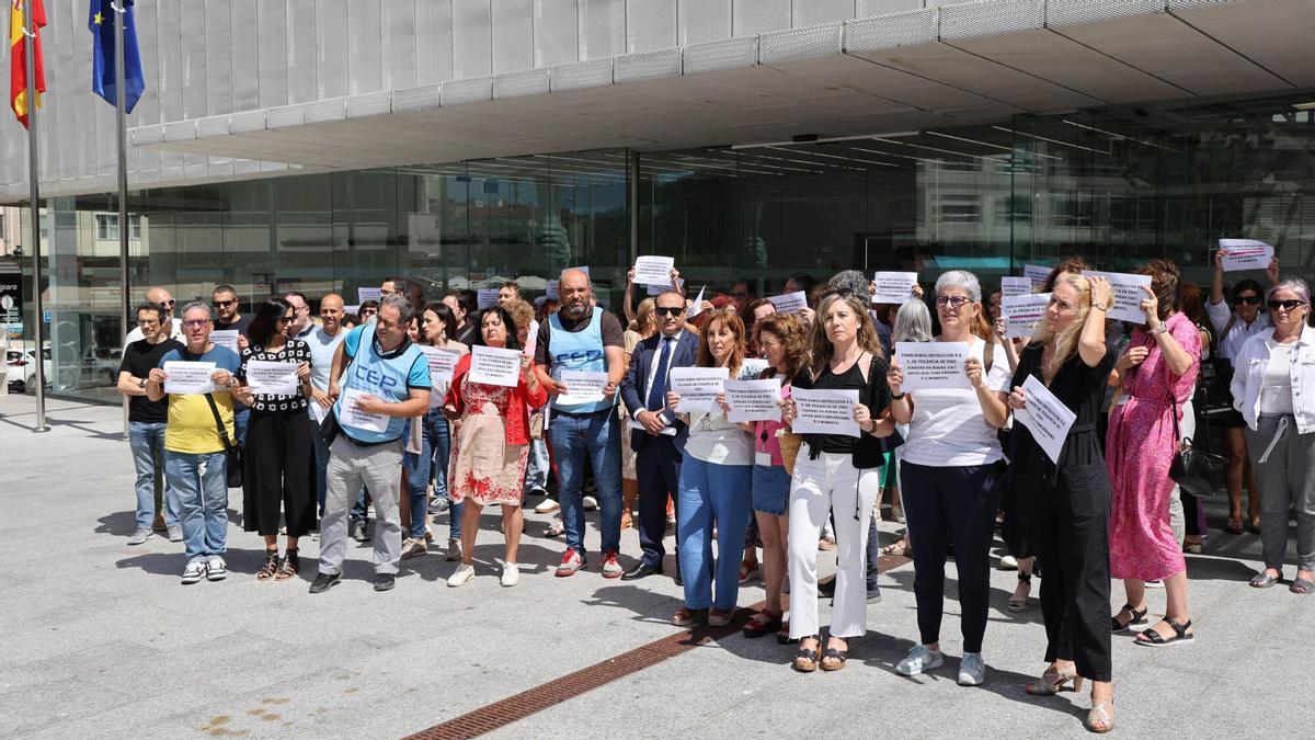 Una de las concentraciones celebradas en Vigo contra la eliminación de Instrucción 8.