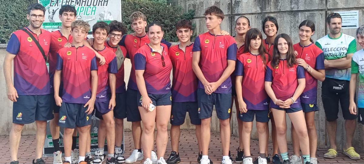 Los representantes de la selección balear de escalada