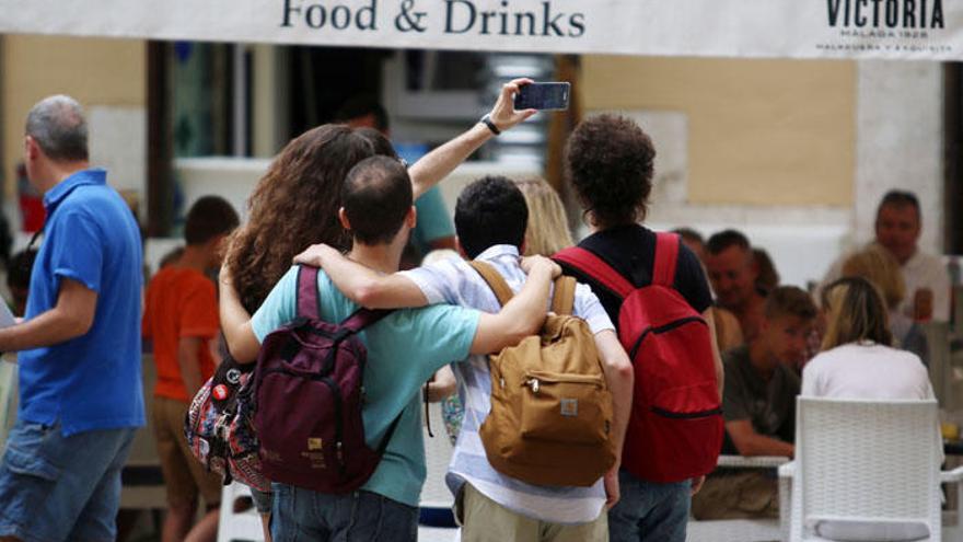 Turistas en el Centro de Málaga, la pasada semana.