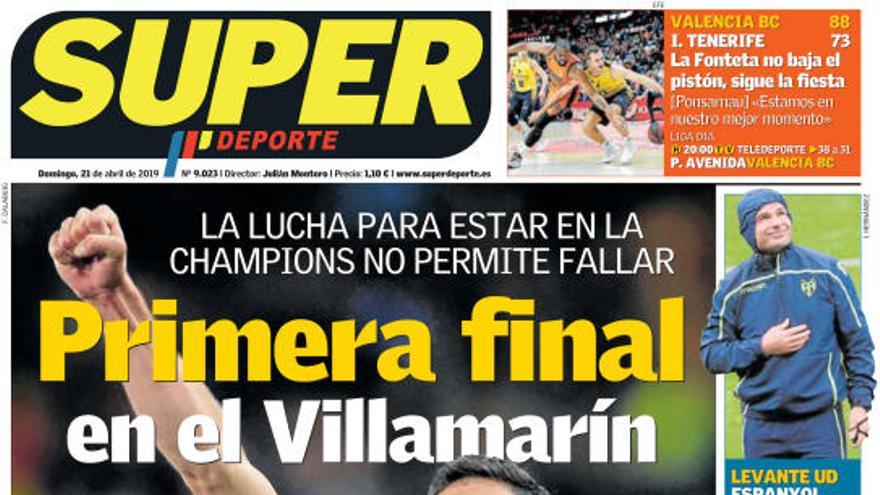 Betis-Valencia, primera final, Jordi Alba, Lenglet, Zidane, en las portadas deportivas de este domingo 21 de abril de 2019.