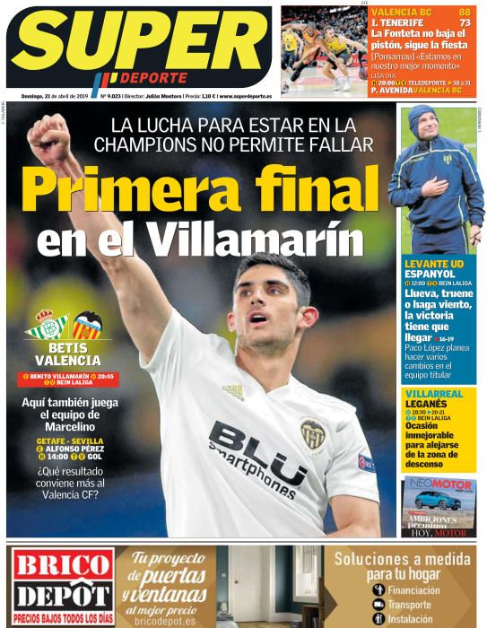 Portada SUPERDEPORTE domingo 21 de abril de 2019