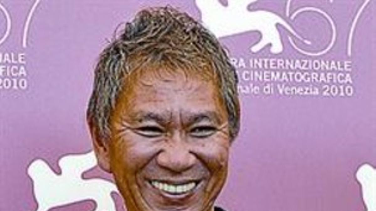 Takashi Miike, ayer en Venecia.