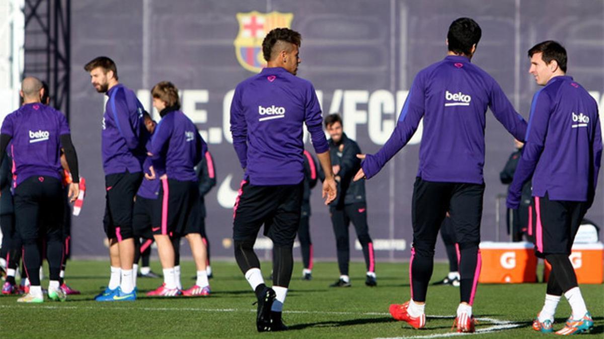 Los futbolistas del Barça prepararon el duelo ante el Granada