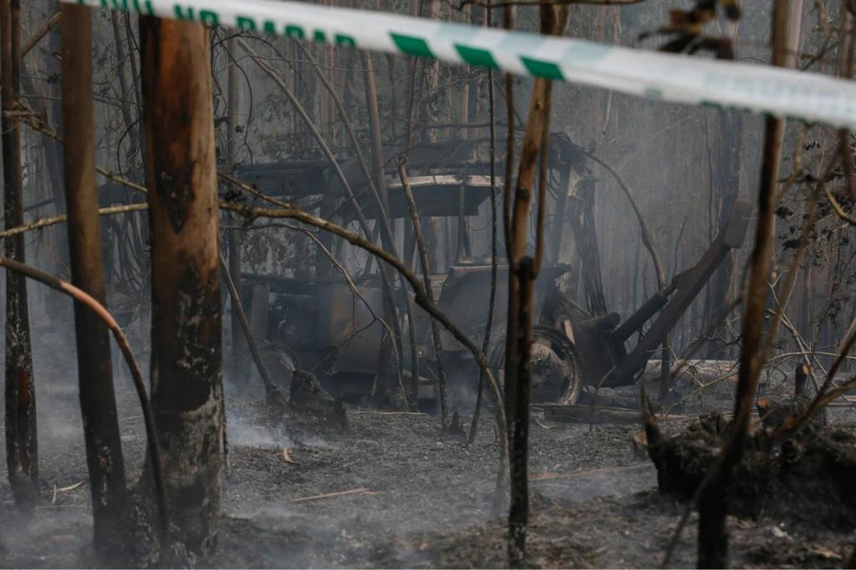 El incendio en la Serra do Galleiro en Ponteareas