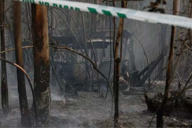 Arde la sierra del monte Galleiro, en Ponteareas