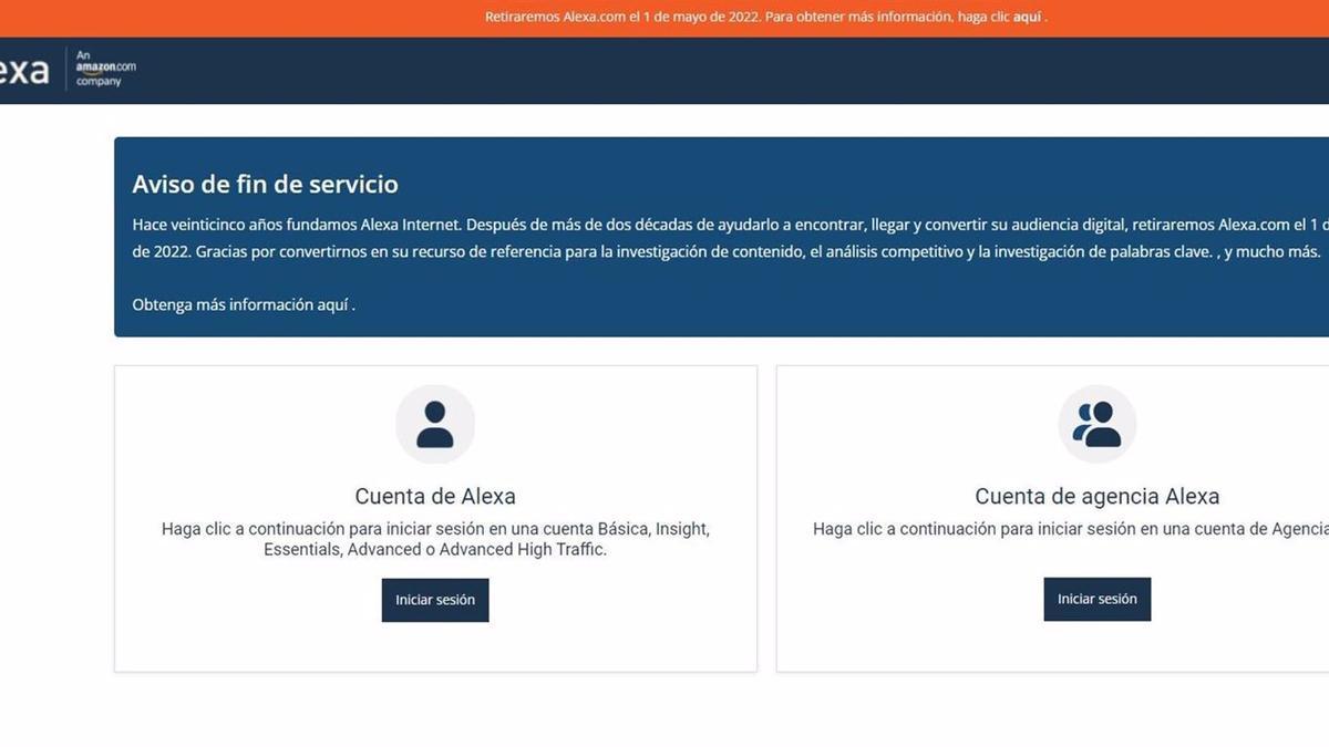 Amazon cerrará en mayo su web de rankings Alexa - Levante-EMV