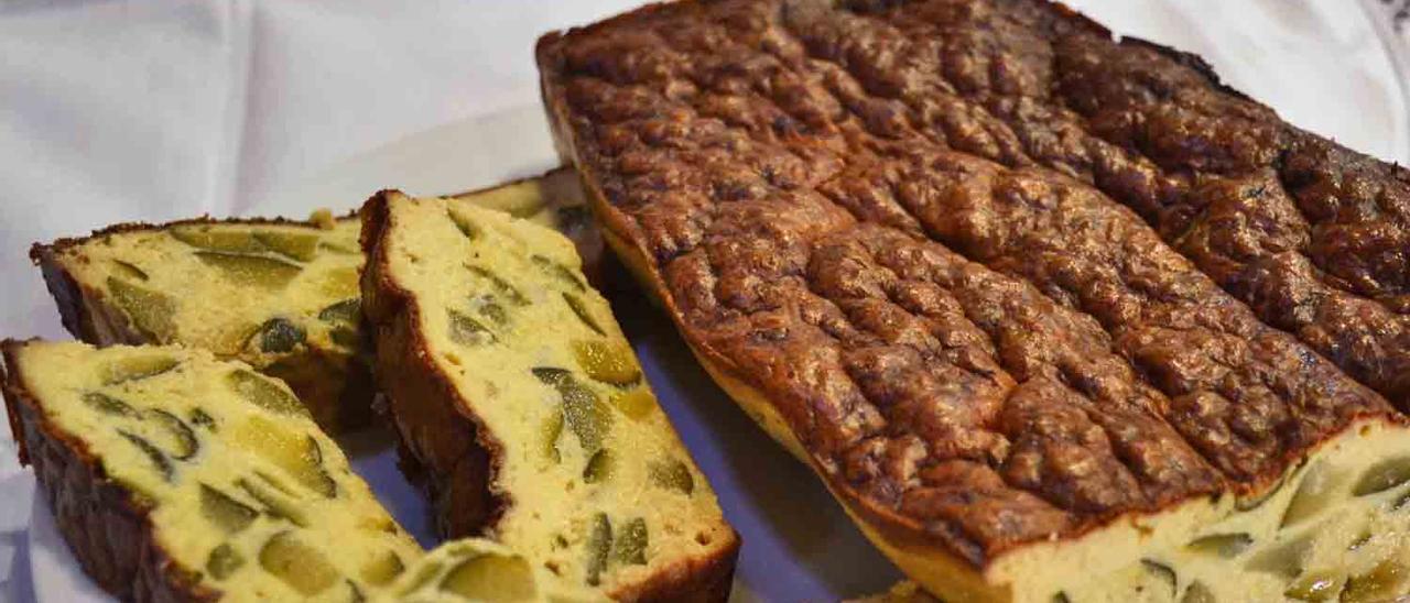 Pastel de calabacín y queso de cabra