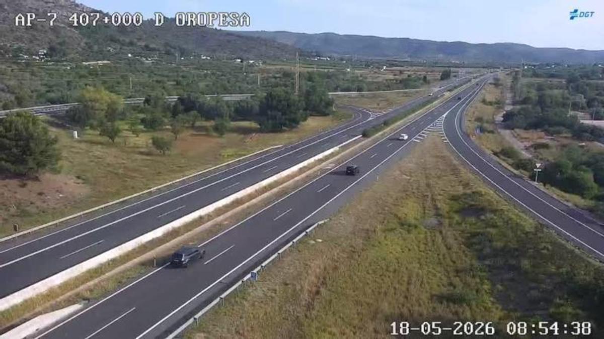 Imagen de la autopista unos kilómetros antes del accidente