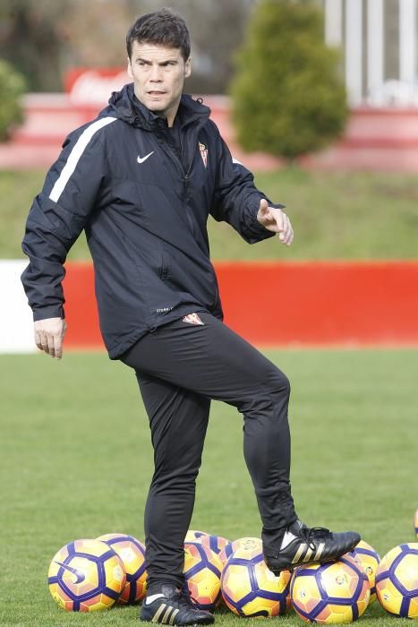 Entrenamiento del Sporting.