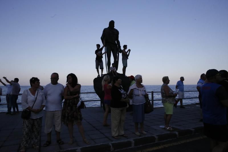 Representación del hallazgo de la Virgen de Candelaria por los guanches 2016