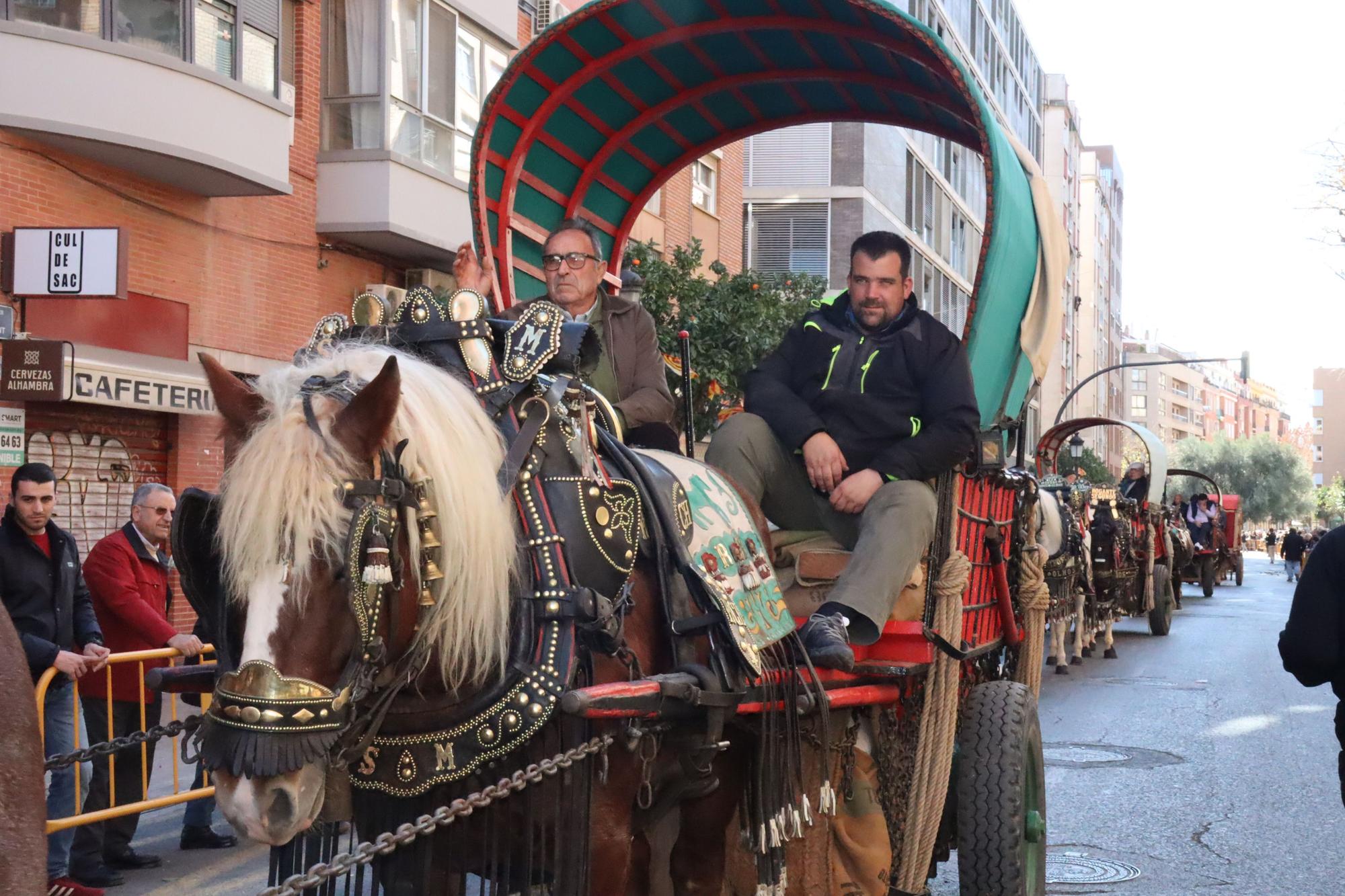 Perros policía y animales de granja completan el desfile de Sant Antoni en València