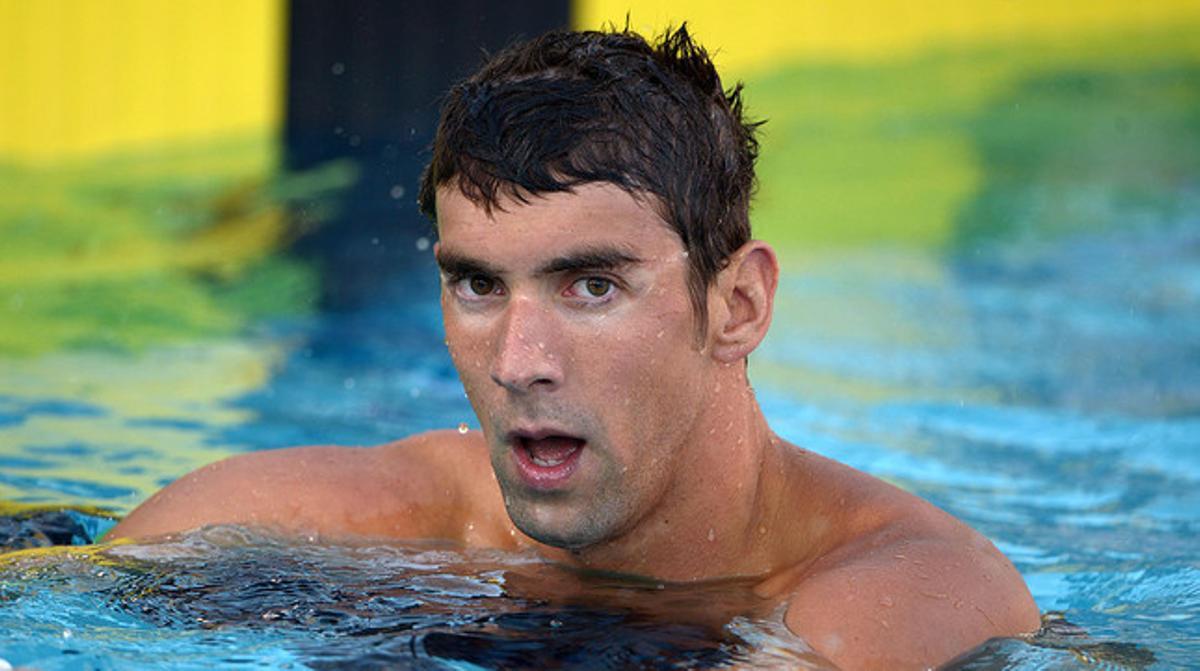 Michael Phelps, decebut després de finalitzar setè en els 100 metres estil lliure dels Campionats de natació dels Estats Units.