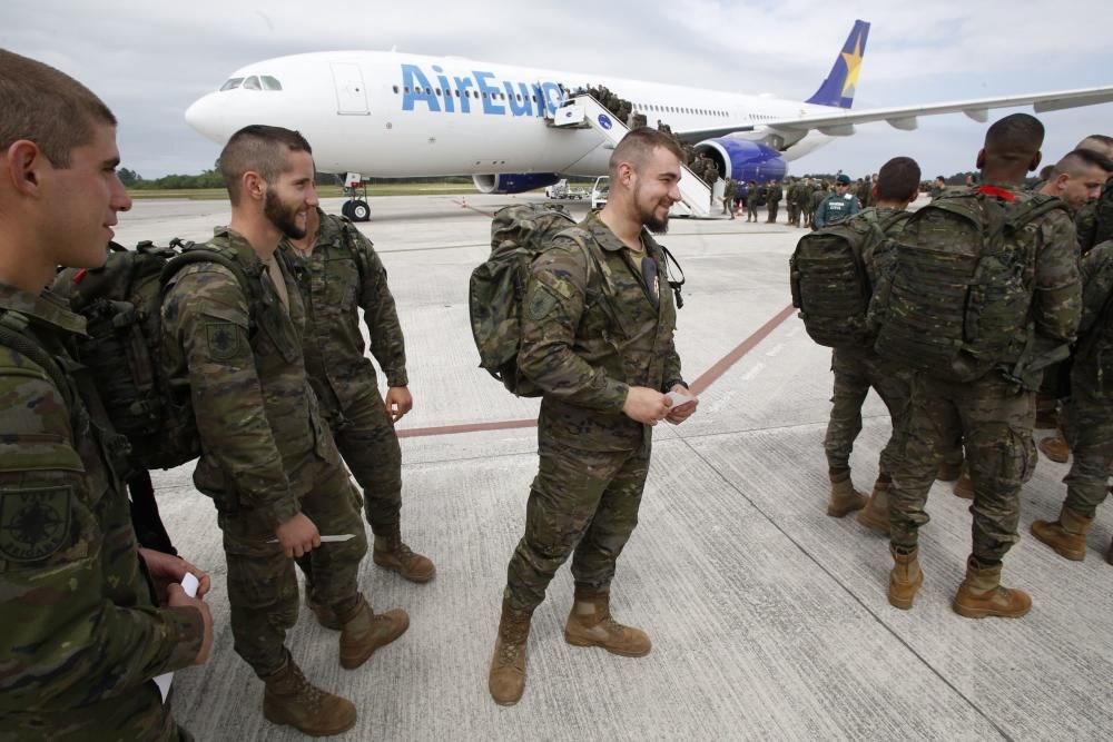 Salida de militares asturianos para Polonia