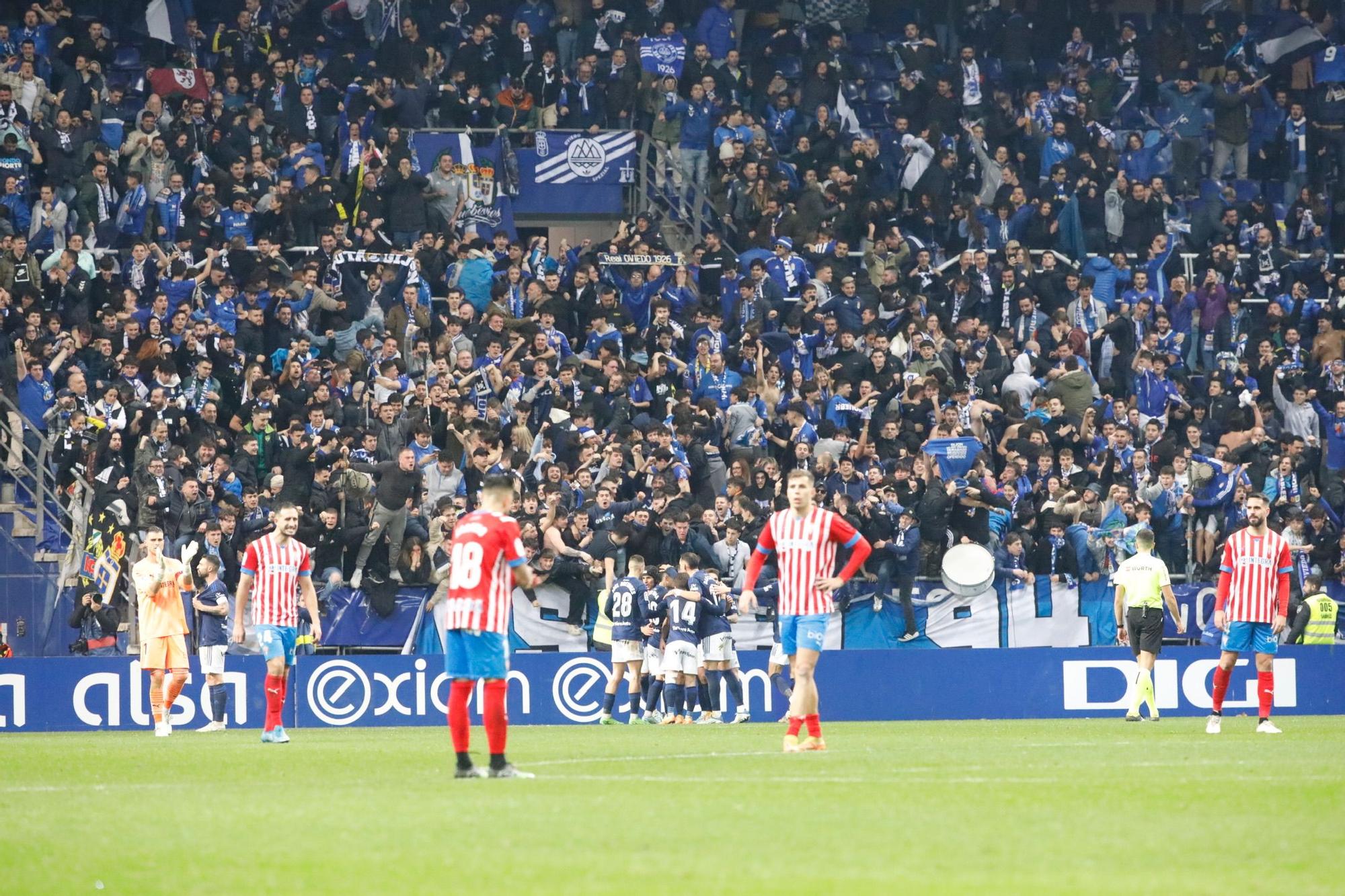 En imágenes: así se vivió el derbi en el Tartiere