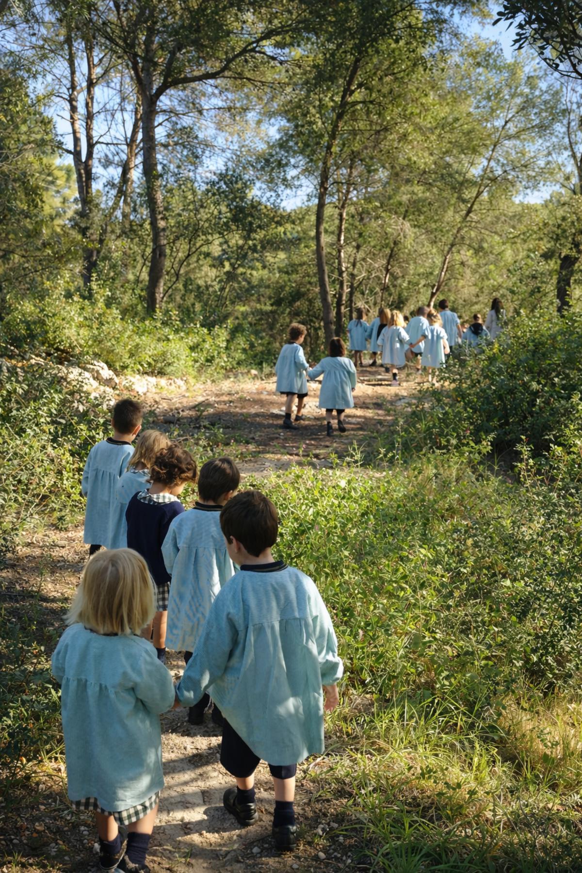 En la etapa de Infantil, juego, exploración sensorial y aprendizaje al aire libre, con el bosque de Bellver como recurso habitual.